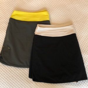 Lululemon Skorts! Grey and Black, Size 8